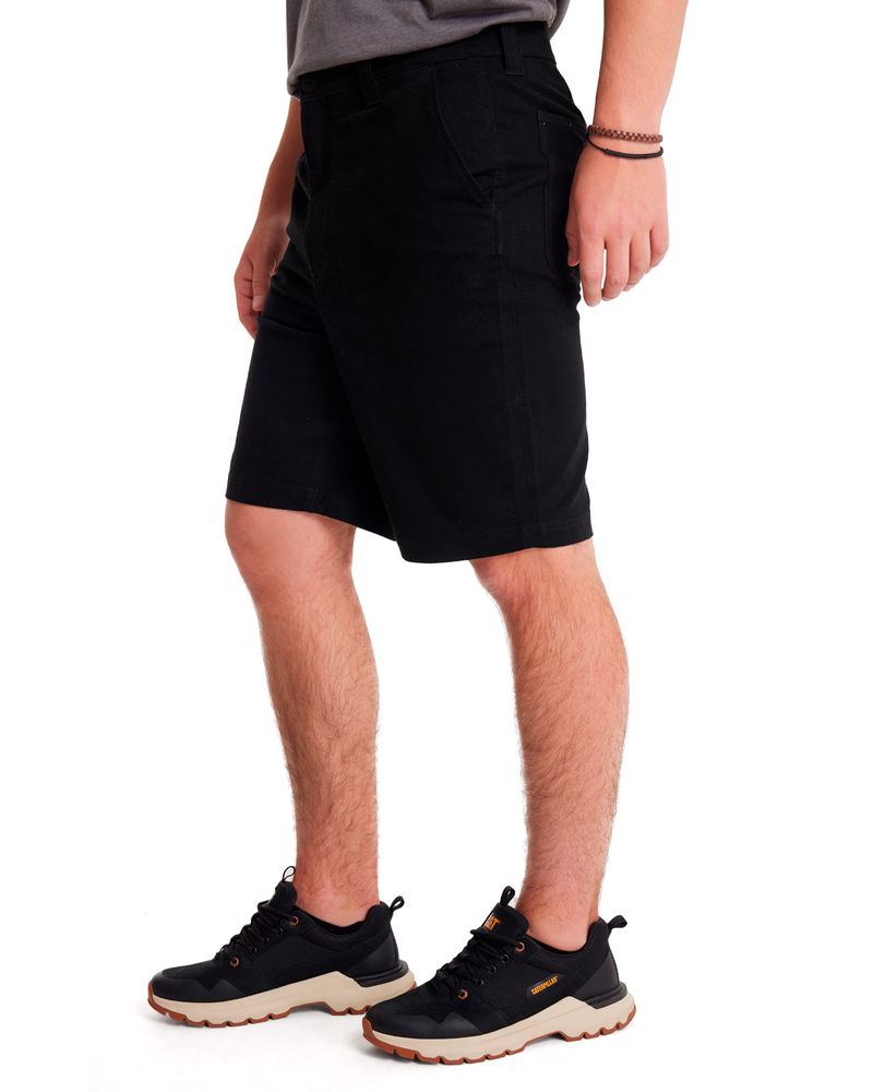 Short-Casual-Hombre-STRETCH-CANVAS-UTILITY-SHORT-Negro-CAT