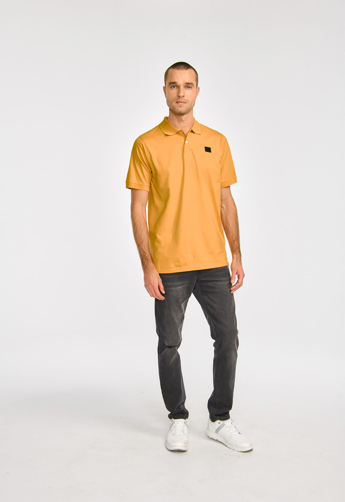 Polera Polo Casual Hombre CAT LOGO JERSEY POLO Amarillo CAT