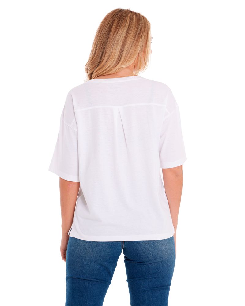 Polera-Manga-corta-Casual-Mujer-NOTCH-NECK-NOVELTY-TEE-2-Blanco-CAT