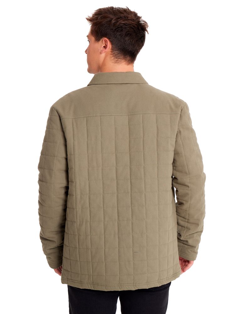 Chaqueta-Casual-Hombre-QUILTED-FLANNEL-SNAP-FRONT-LIGHTWEIGHT-INSULATED-JACKET-Verde-CAT