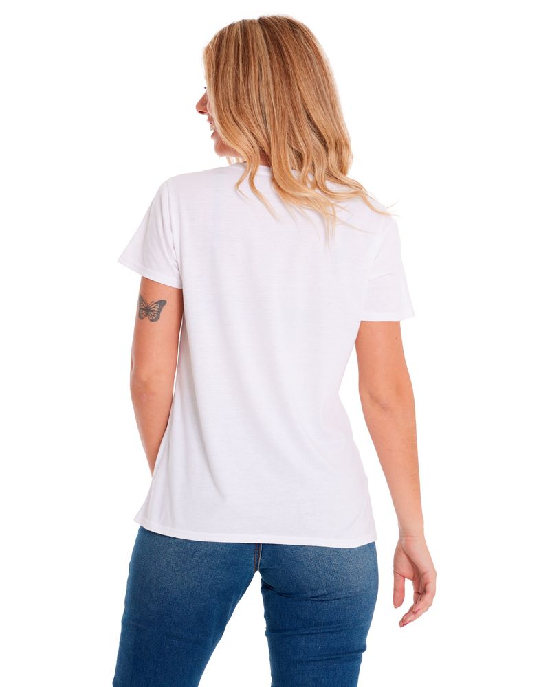 Polera-Manga-corta-Casual-Mujer-V-NECK-GRAPHIC-TEE-2-Blanco-CAT