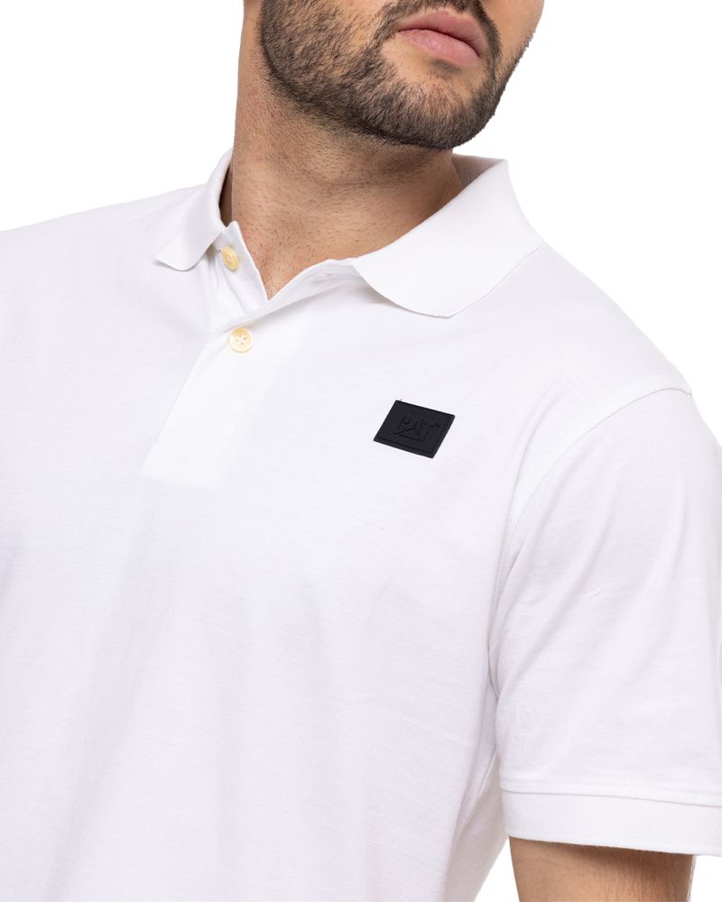 Polera-Polo-Casual-Hombre-Cat-Logo-Jersey-Polo-Blanco-Cat