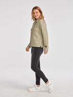 Blusa-Manga-larga-Casual-Mujer-HERITAGE-UNIFORM-BOXY-L-S-SHIRT-Verde-CAT