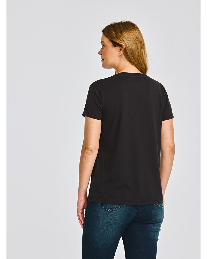 Polera-Manga-corta-Casual-Mujer-CATERPILLAR-SCRIPT-V-NECK-TEE-Negro-CAT