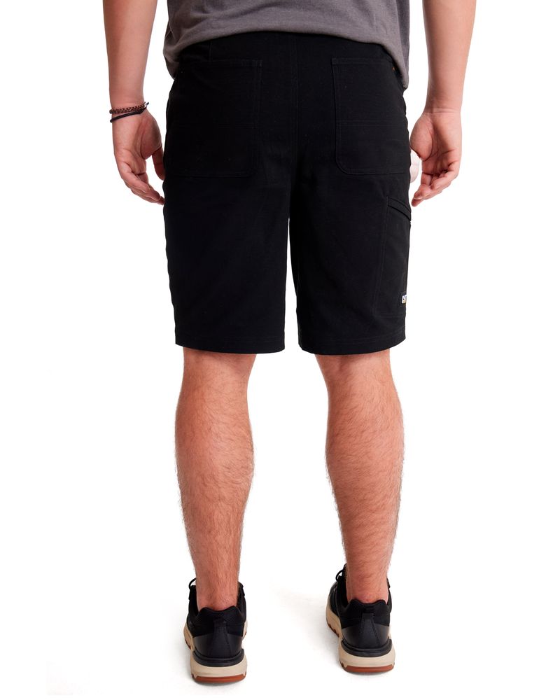 Short-Casual-Hombre-STRETCH-CANVAS-UTILITY-SHORT-Negro-CAT