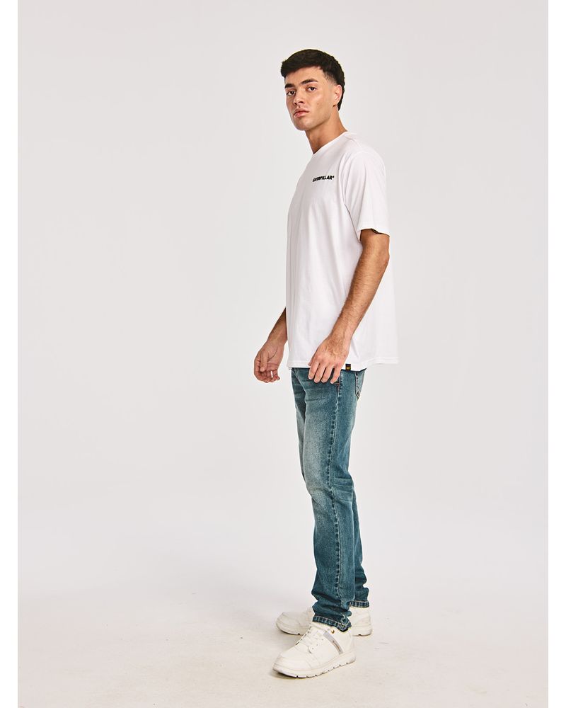 Polera-Manga-corta-Casual-Hombre-CAT-ID-GRAPHIC-TEE-1-Blanco-CAT
