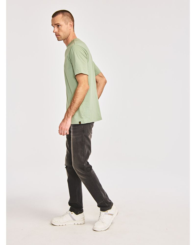 Polera-Manga-corta-Casual-Unisex-CAT-LOGO-TEE-Verde-CAT