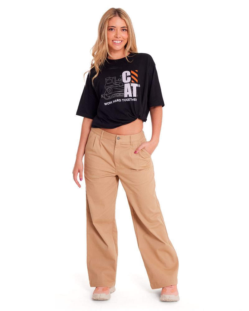 Pantalon-Casual-Mujer-WIDE-LEG-STRETCH-CHINO-PANT-Beige-Crudo-CAT