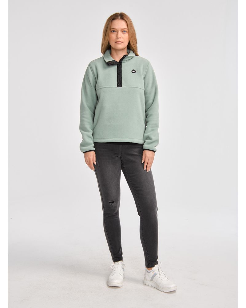 Polar-Casual-Mujer-W-POLAR-FLEECE-HALF-SNAP-PO-JACKET-Verde-CAT