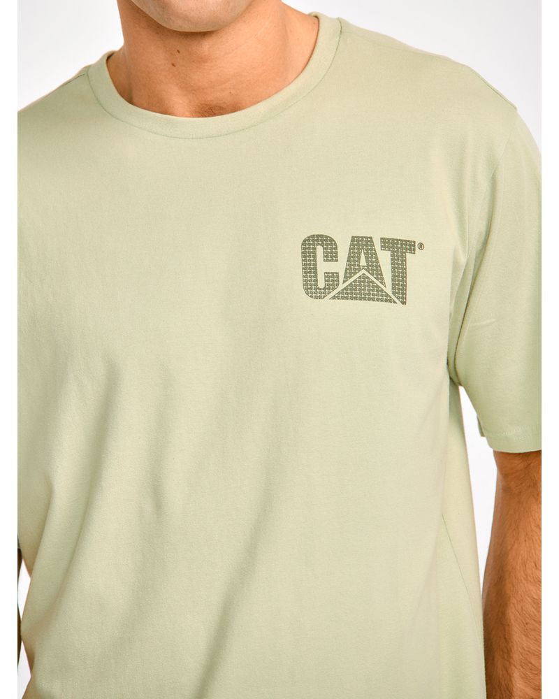 Polera-Manga-corta-Casual-Unisex-HERITAGE-UNIFORM-HEAVYWEIGHT-WASHED-TEE-Verde-CAT