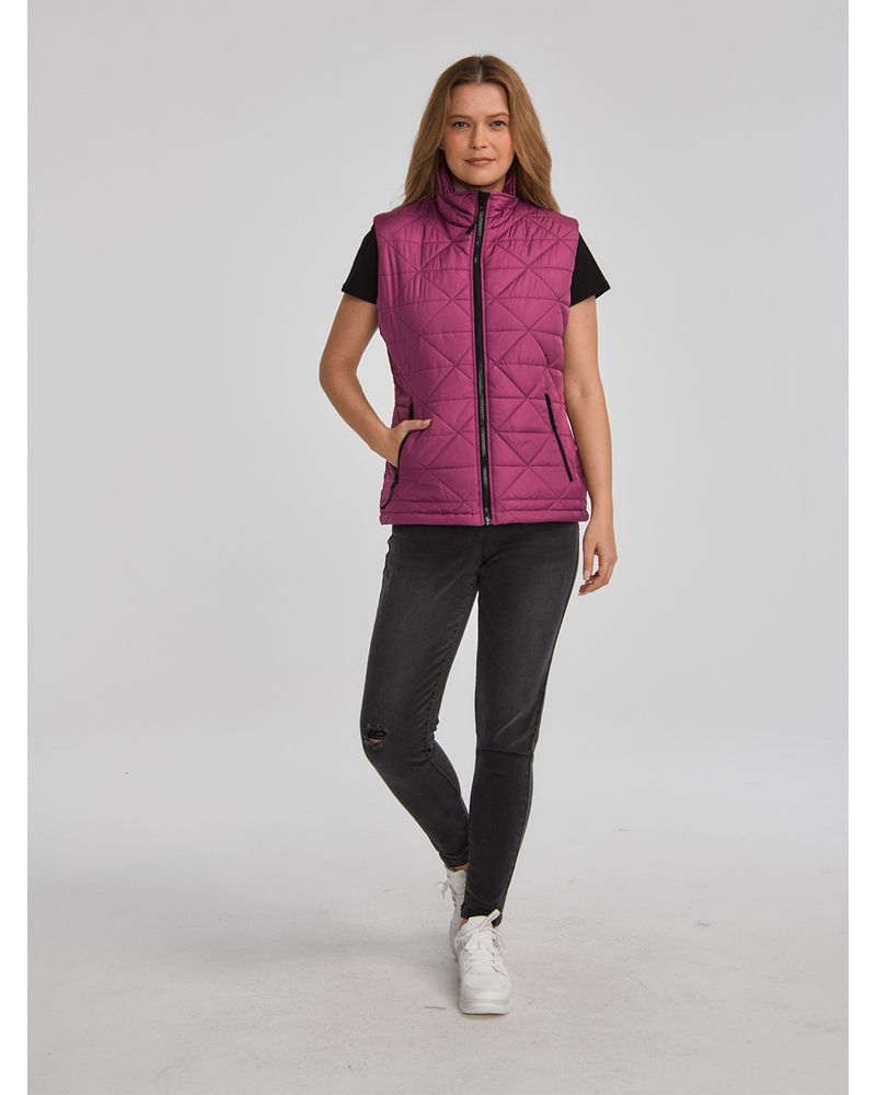 Chaqueta-Sin-manga-Casual-Mujer-W-MEDIUMWEIGHT-INSULATED-TRIANGLE-QUILTED-VEST-Rosado-CAT
