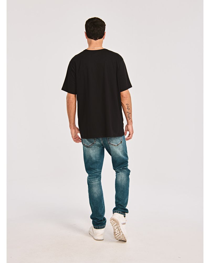 Polera-Manga-corta-Casual-Hombre-CATERPILLAR-LOGO-TEE-Negro-CAT