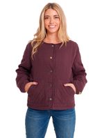 Chaqueta-Casual-Mujer-HERITAGE-UNIFORM-LIGHTWEIGHT-QUILTED-JACKET-Burdeo-CAT