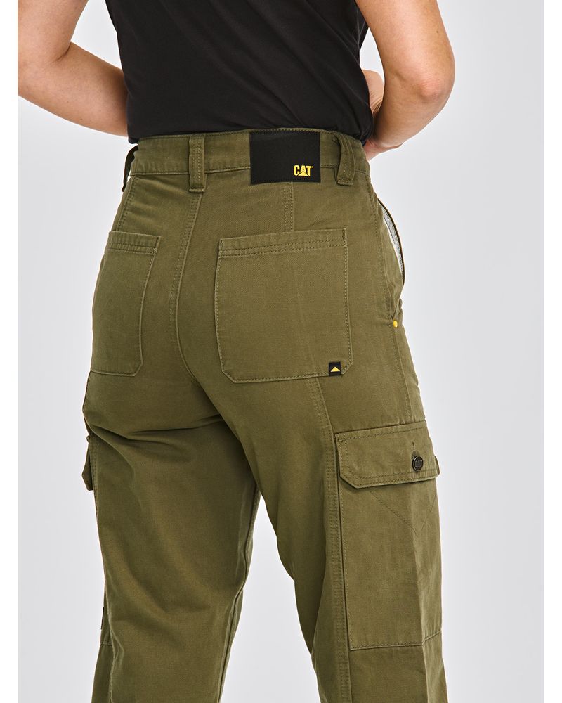 Pantalon-Casual-Mujer-HERITAGE-UNIFORM-HIGH-RISE-CARGO-PANT-Verde-CAT