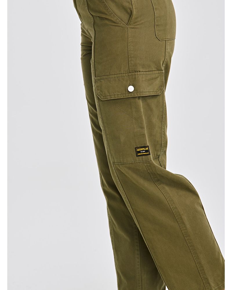 Pantalon-Casual-Mujer-HERITAGE-UNIFORM-HIGH-RISE-CARGO-PANT-Verde-CAT