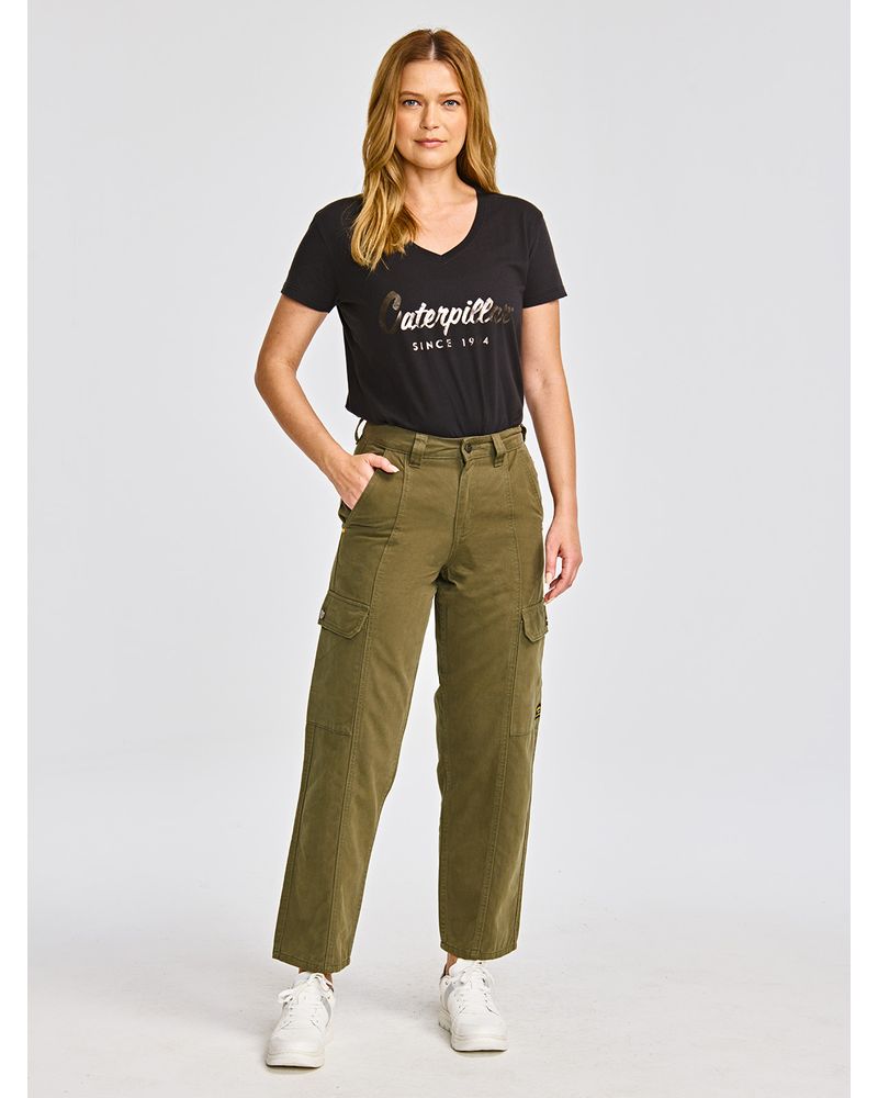 Pantalon-Casual-Mujer-HERITAGE-UNIFORM-HIGH-RISE-CARGO-PANT-Verde-CAT