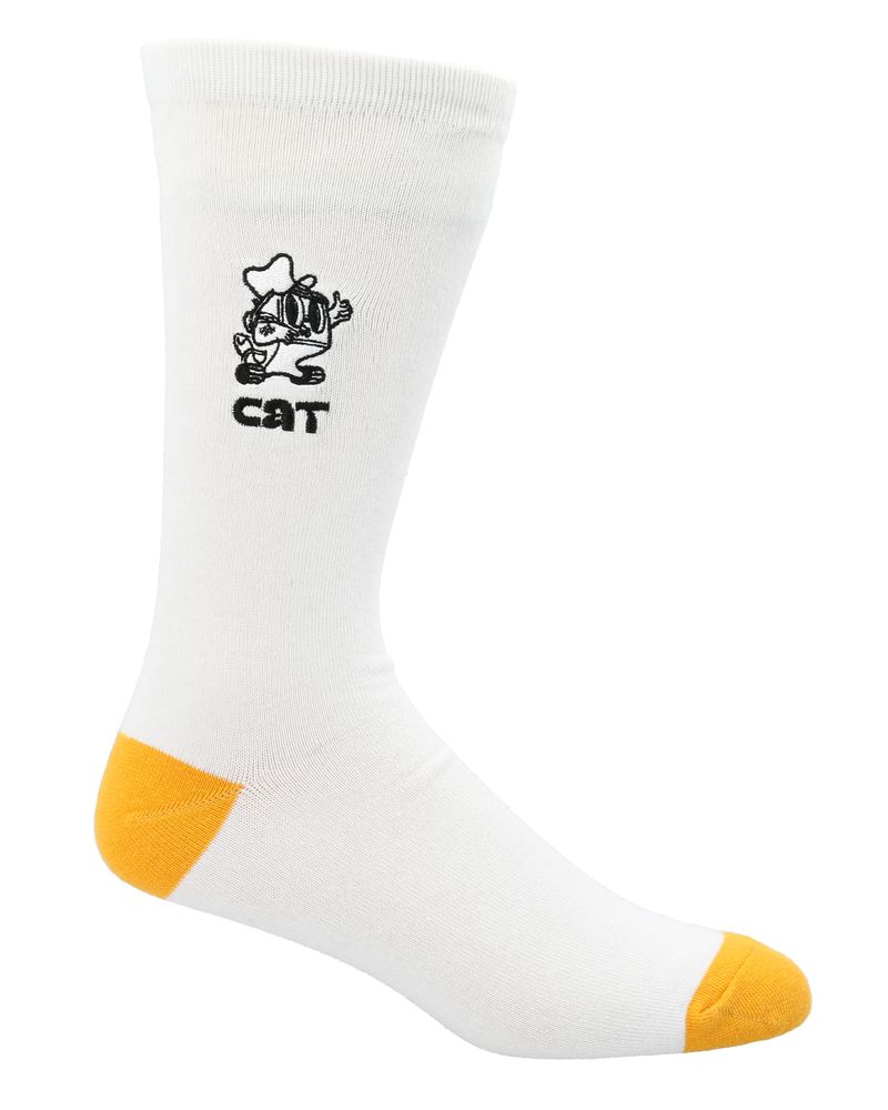 Calcetin-Casual-Hombre-AOP-CREW-SOCK-Blanco-CAT