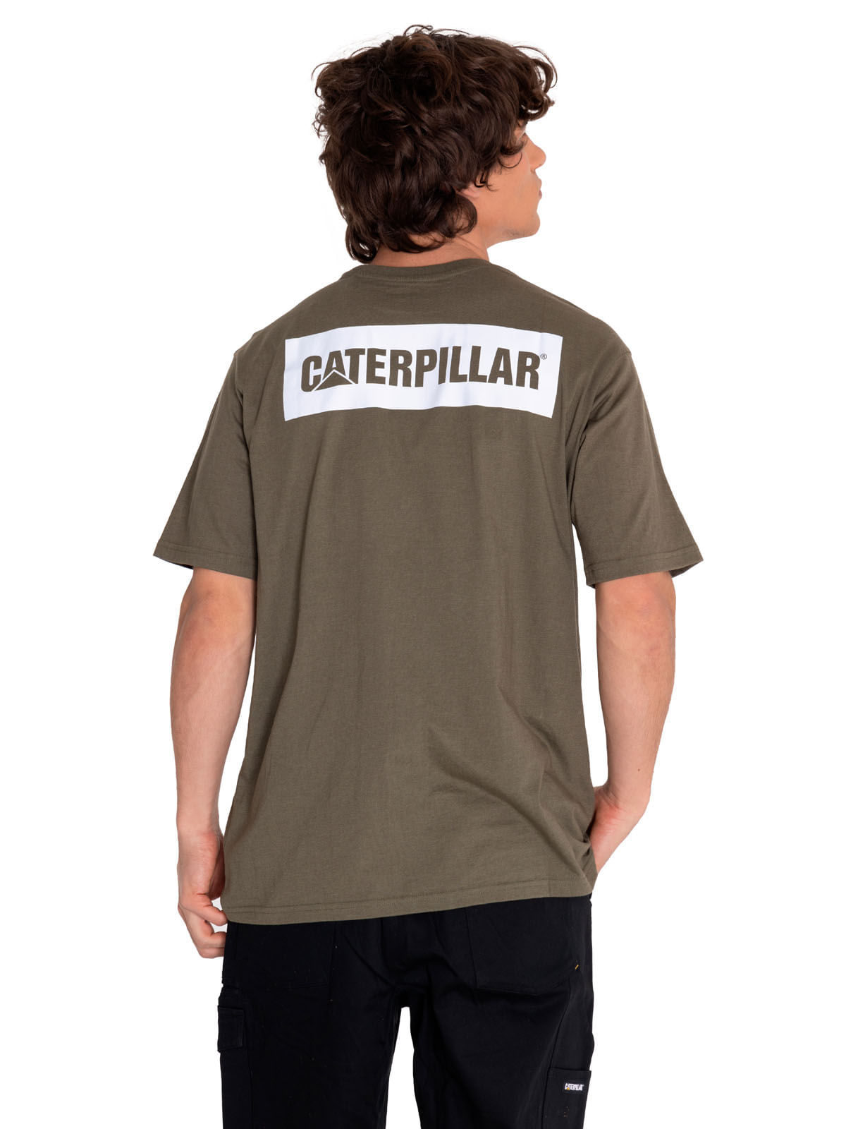 Polera Manga corta Casual Hombre REFLECTIVE CATERPILLAR LOGO TEE Verde CAT