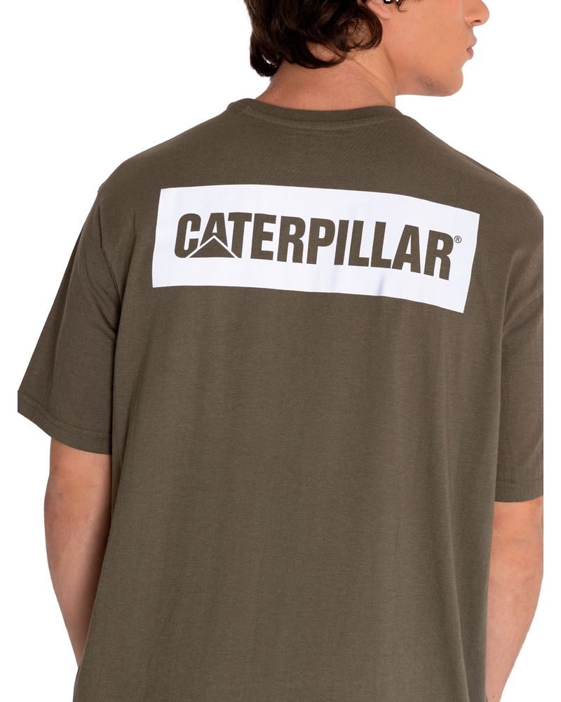 Polera-Manga-corta-Casual-Hombre-REFLECTIVE-CATERPILLAR-LOGO-TEE-Verde-CAT