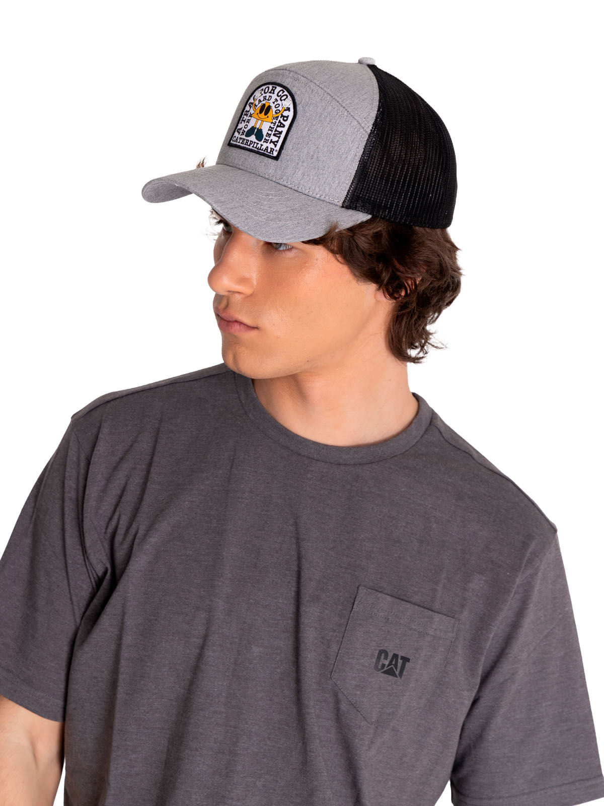 Jockey Casual Hombre 7 PANEL MESH BACK HAT Gris CAT