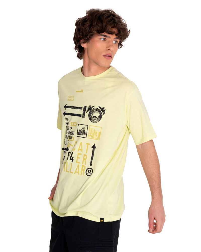 Polera-Manga-corta-Casual-Hombre-RENEWED-ENERGY-GRAPHIC-TEE-3-Amarillo-CAT