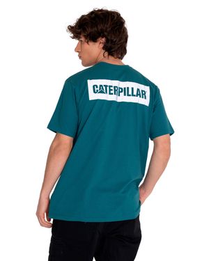 Polera Manga corta Casual Hombre REFLECTIVE CATERPILLAR LOGO TEE Azul CAT