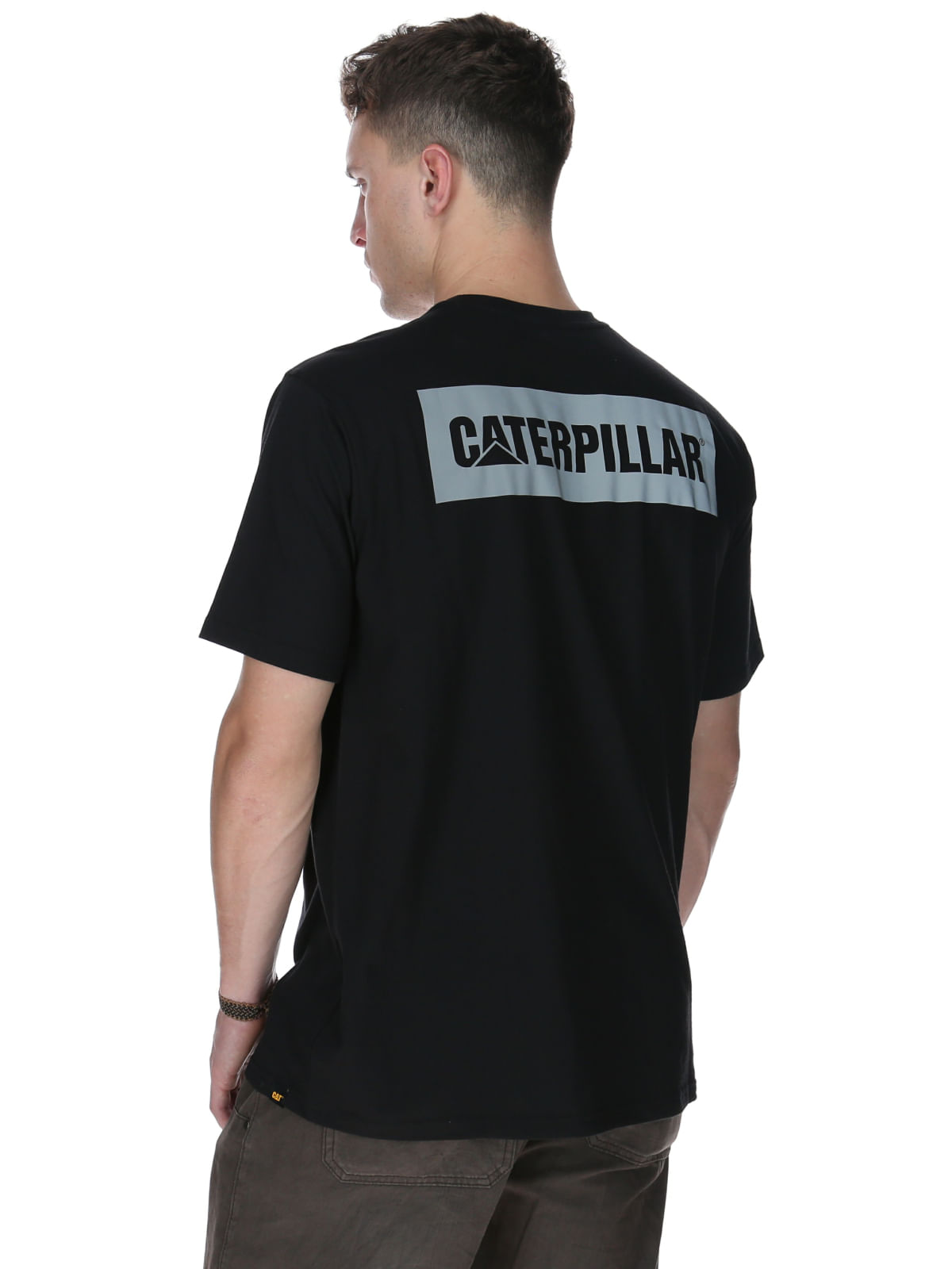 Polera Manga corta Casual Hombre REFLECTIVE CATERPILLAR LOGO TEE Negro CAT