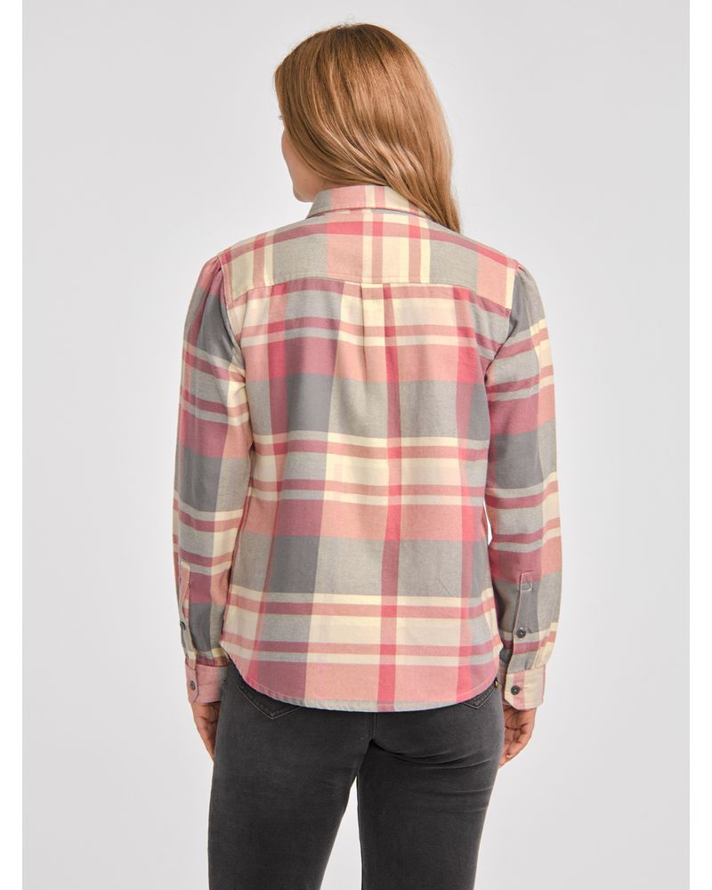 Blusa-Manga-larga-Casual-Mujer-FLANNEL-RELAXED-L-S-SHIRT-Rosado-CAT