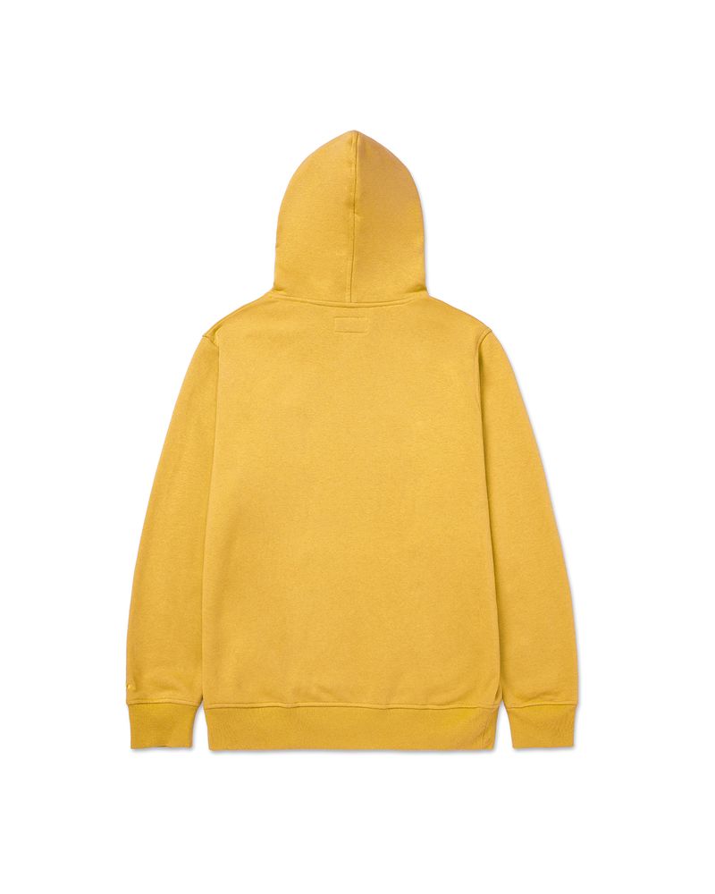 Poleron-Casual-Hombre-FLEECE-CAT-LOGO-PULLOVER-HOODIE-Amarillo-CAT
