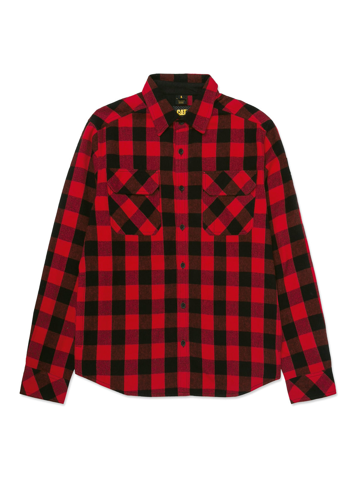 Camisa Manga larga Casual Hombre BUFFALO CHECK HEAVYWEIGHT OVERSHIRT ROJO CAT