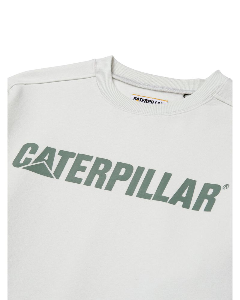 Poleron-Casual-Mujer-CATERPILLAR-LOGO-CREWNECK-SWEATSHIRT-Verde-CAT