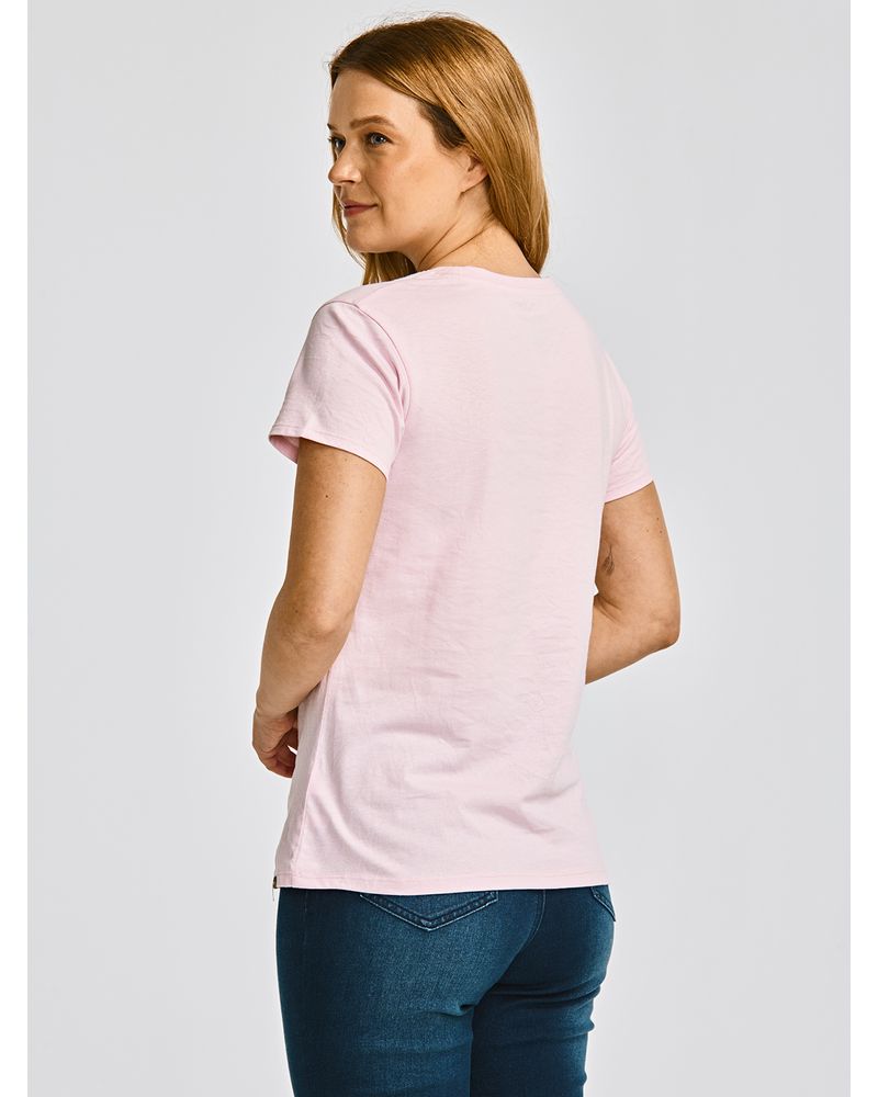 Polera-Manga-corta-Casual-Mujer-CAT-LOGO-TEE-Rosado-CAT