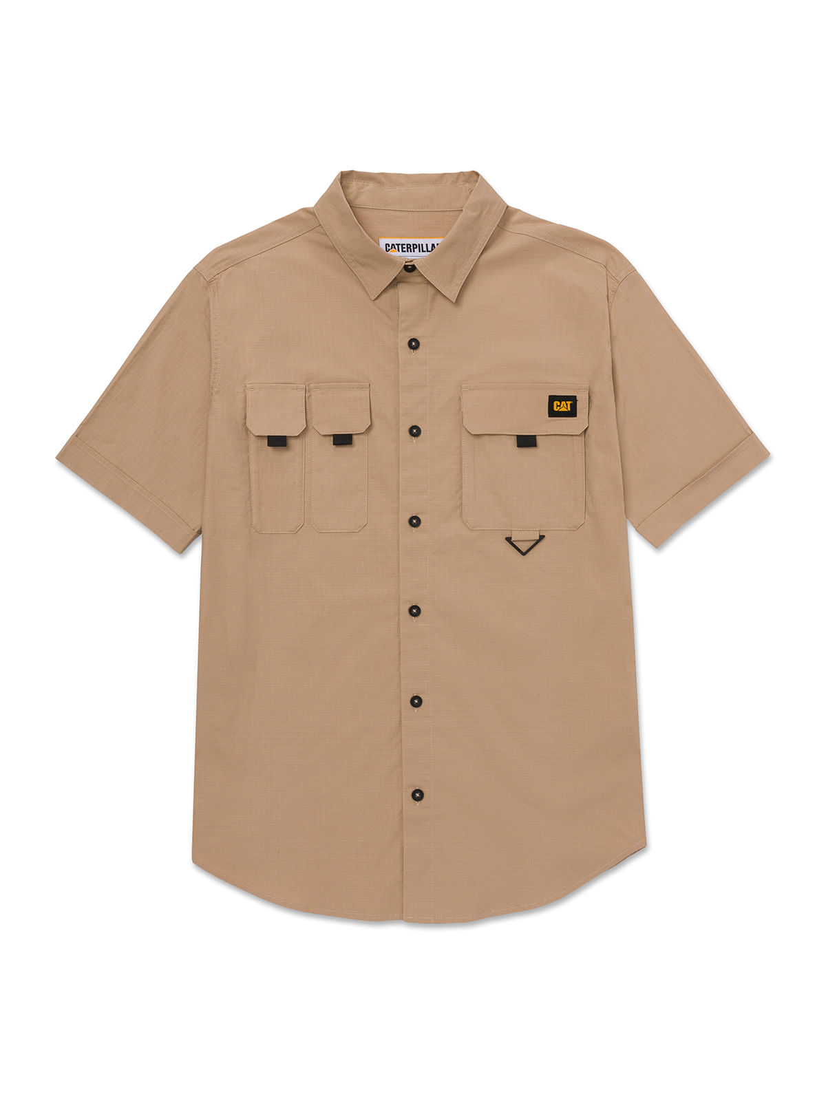 Camisa Manga corta Casual Hombre UTILITY S/S SHIRT Beige/Crudo CAT