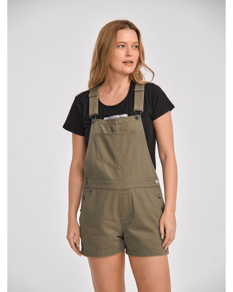 Jardinera-Casual-Mujer-HERITAGE-UNIFORM-TWILL-SHORTALL-Verde-CAT