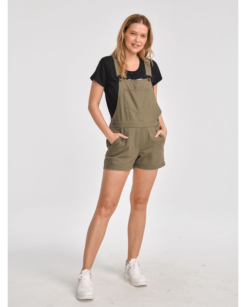 Jardinera-Casual-Mujer-HERITAGE-UNIFORM-TWILL-SHORTALL-Verde-CAT