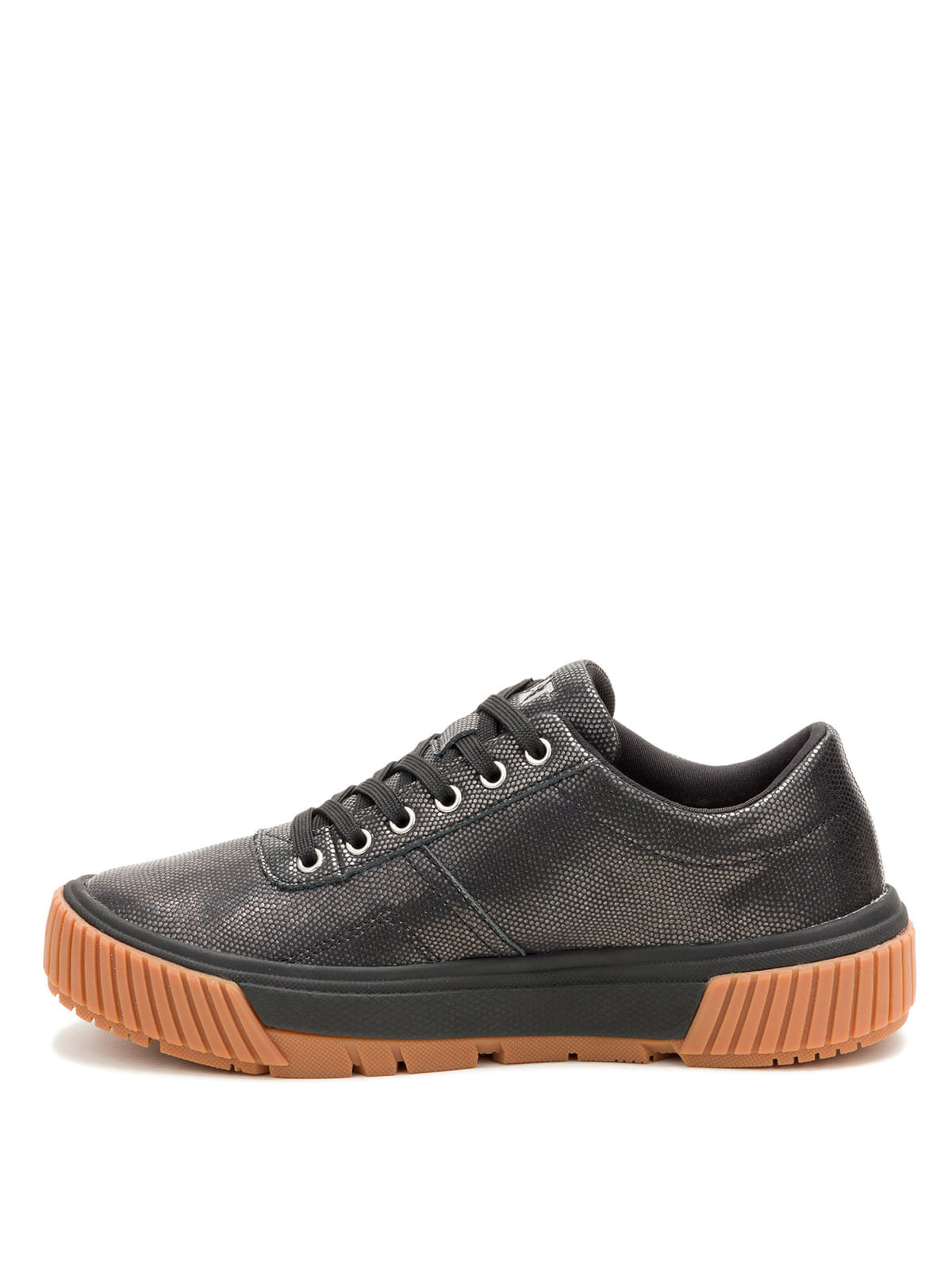 Zapatilla Casual Mujer Amp Canvas Negro Cat