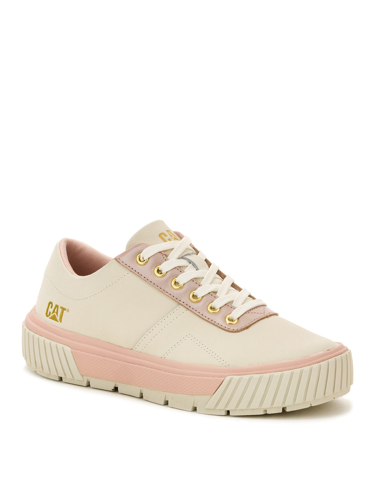 Zapatilla Casual Mujer Amp Canvas Blanco Cat