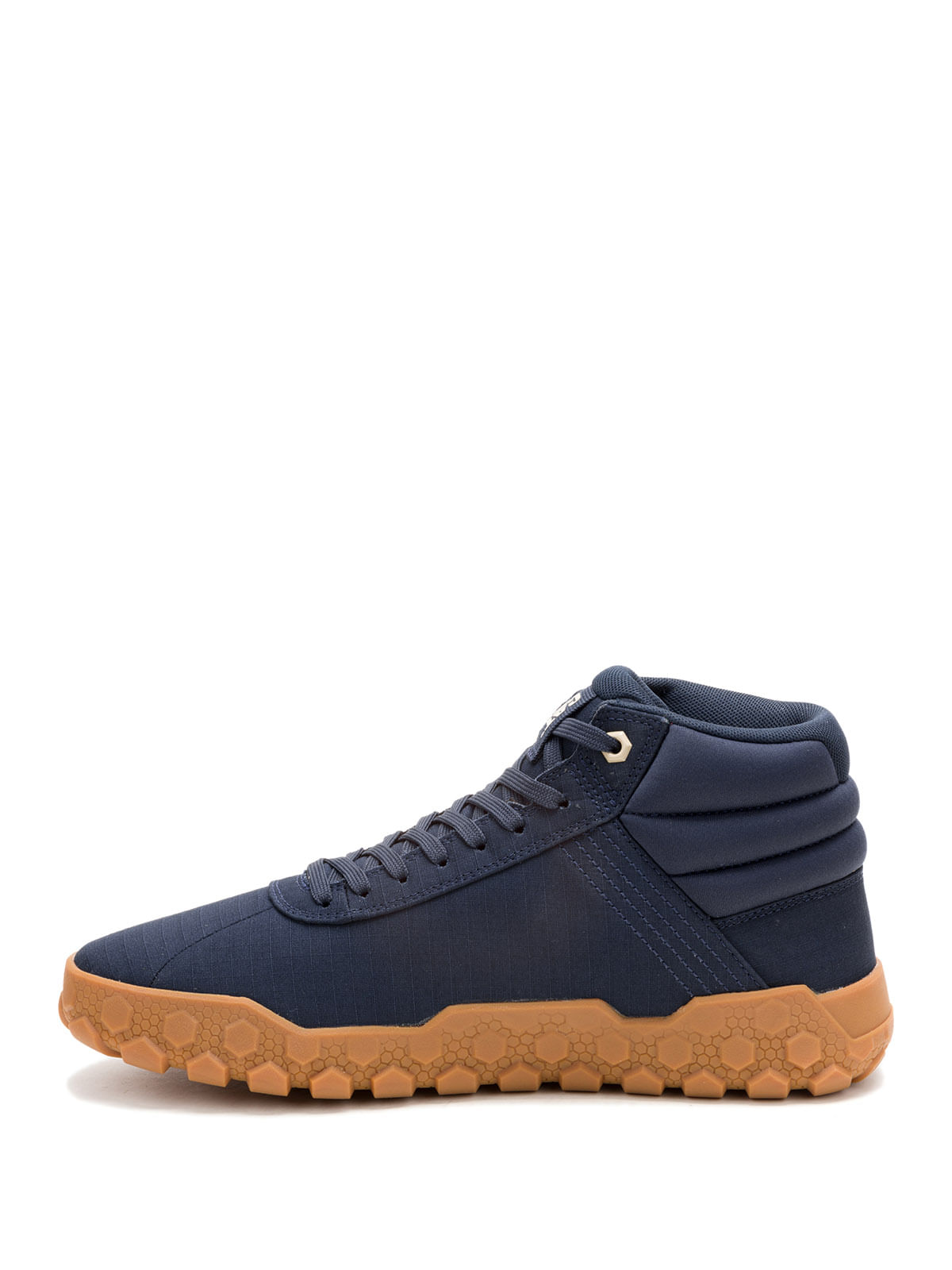 Zapatilla Con Caña Canvas Hombre Hex + Mid Azul Oscuro Cat