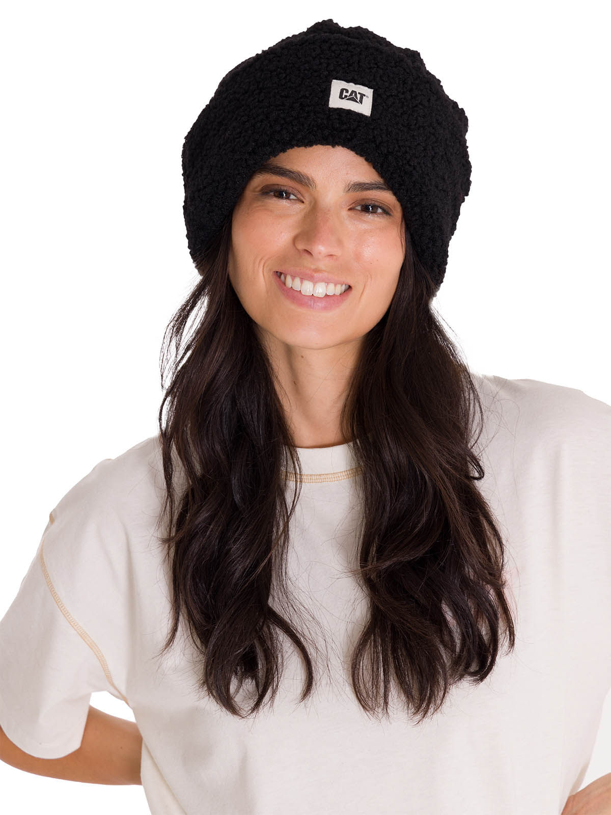 Gorro En Punto Unisex Cuffed Sherpa Knit Hat Negro Cat