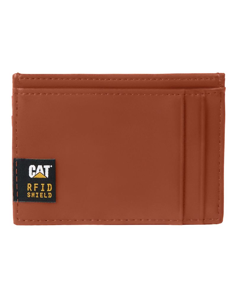 Billetera-Rfid-Unisex-Mexico-Leather-Cardholder-Canela-Cat