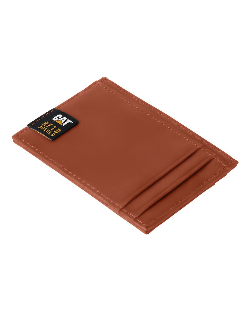 Billetera-Rfid-Unisex-Mexico-Leather-Cardholder-Canela-Cat