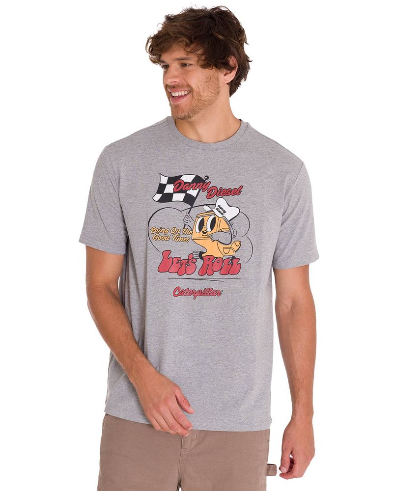 Polera-Manga-Corta-Casual-Hombre-RETRO-DANNY-DIESEL-GRAPHIC-TEE-Gris-Cat
