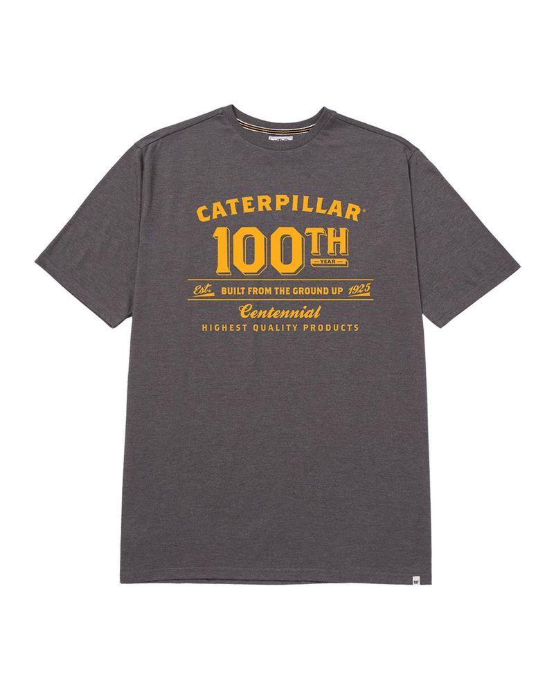 Polera-Manga-Corta-Casual-Hombre-CENTENNIAL-100-YEARS-GRAPHIC-TEE--Gris-Oscura-Cat