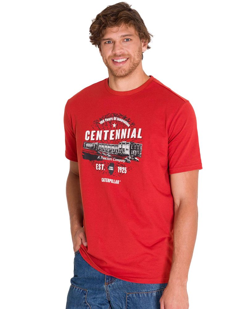Polera-Manga-Corta-Casual-Hombre-CENTENNIAL-100-YEARS-GRAPHIC-TEE--Roja-Cat