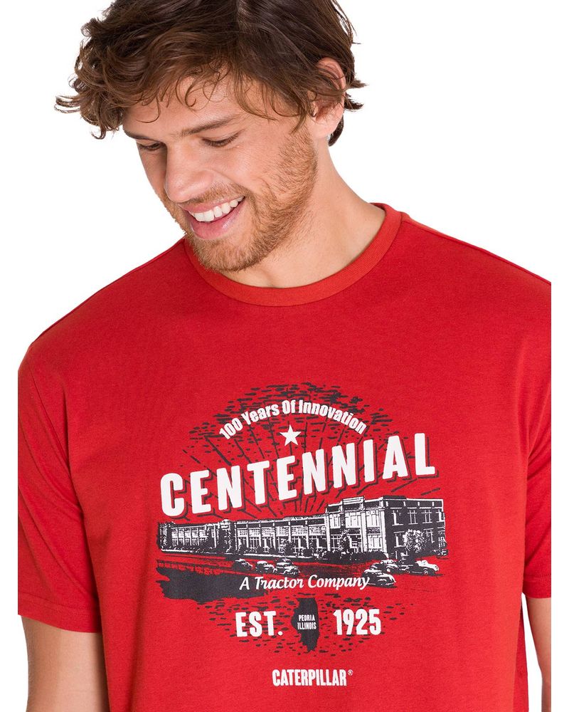 Polera-Manga-Corta-Casual-Hombre-CENTENNIAL-100-YEARS-GRAPHIC-TEE--Roja-Cat
