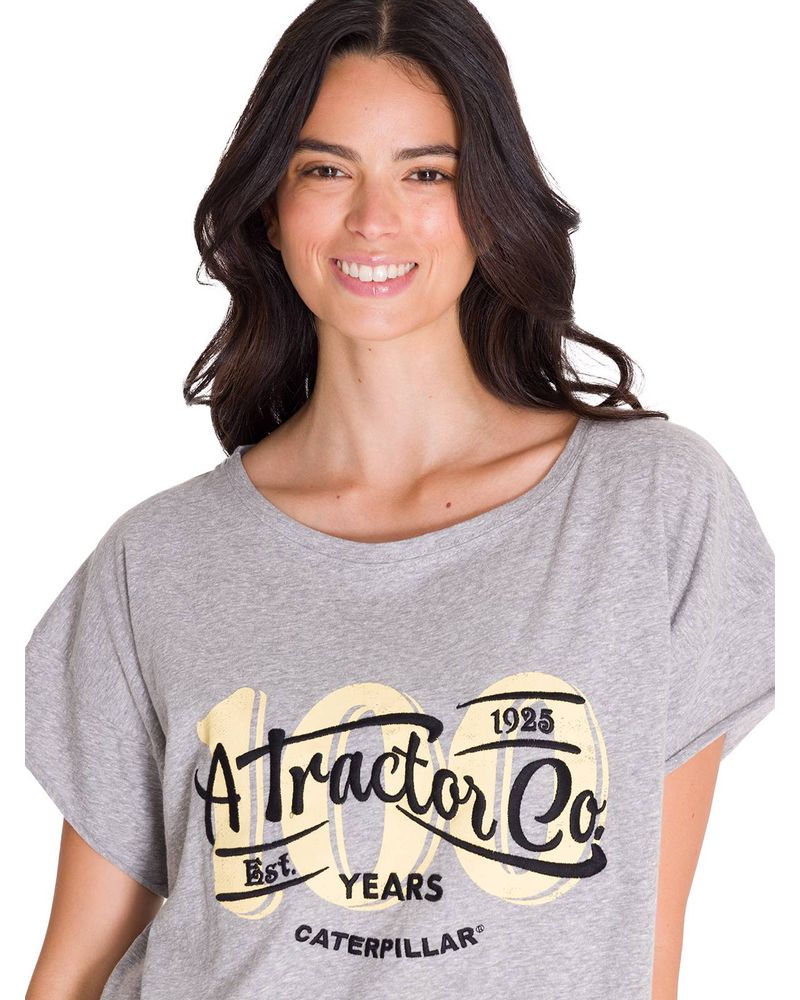 Polera-Manga-Corta-Casual-Mujer-RELAXED-CENTENNIAL-GRAPHIC-TEE-Gris-Cat