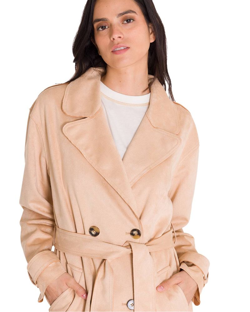 Abrigo-Manga-Larga-Mujer-FAUX-SUEDE-TRENCH-COAT-Beige-Cat