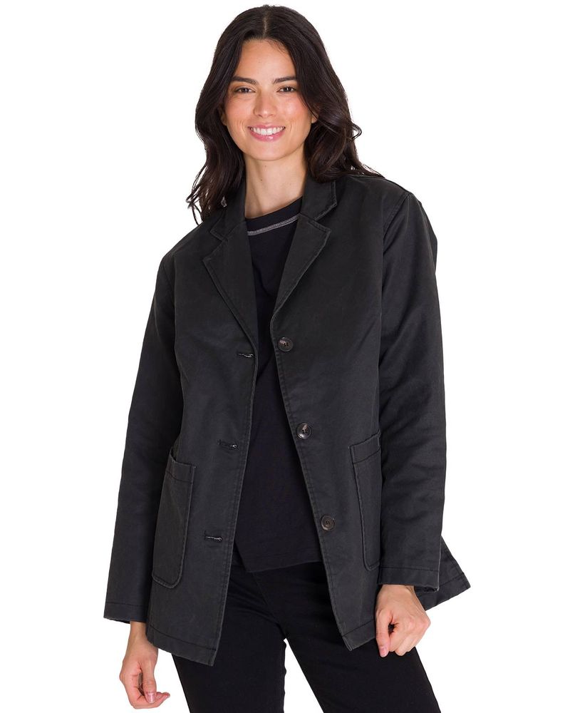 Blazer-Manga-Larga-Mujer-WAXED-TWI-RELAXED-CHORE-Negro-Cat
