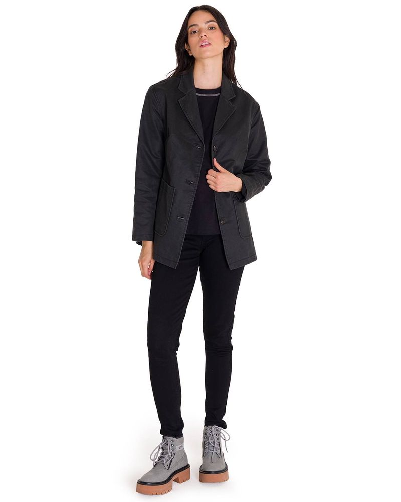 Blazer-Manga-Larga-Mujer-WAXED-TWI-RELAXED-CHORE-Negro-Cat