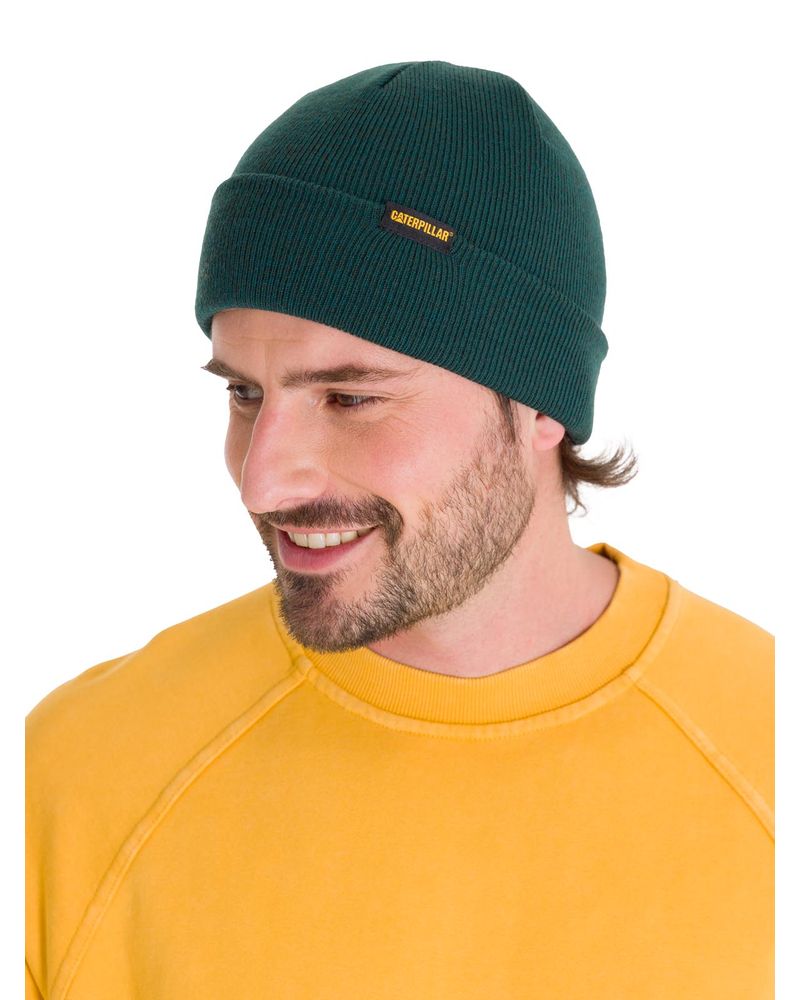 Gorro-En-Punto-Casual-Hombre-Foundation-Knit-Hat-Verde-Petroleo-Cat